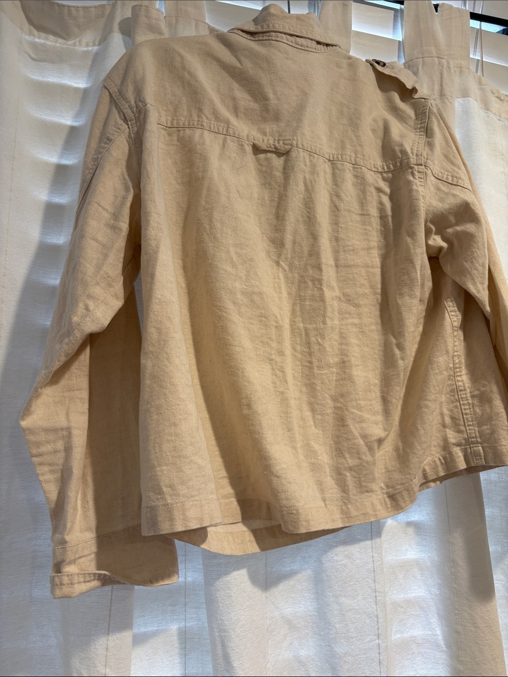 Peck&Peck Cream White Linen Cotton Blend Cropped Jacket Women’s Size Small - Picture 7 of 12
